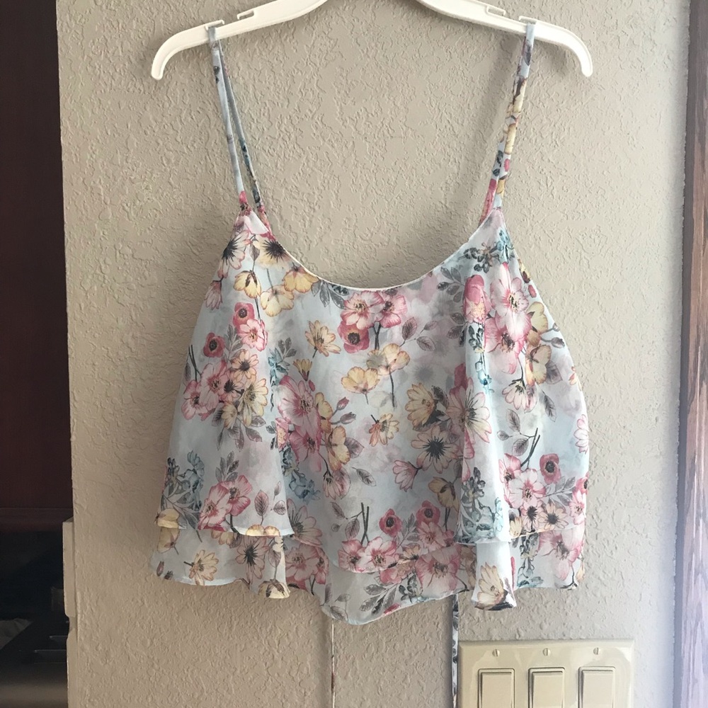 Forever 21 Flowy Floral Crop Top